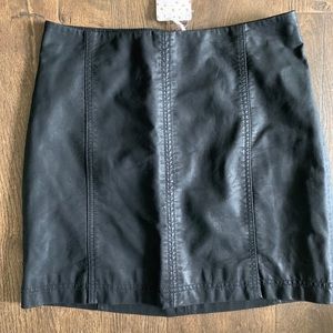 Free People Modern Femme Leather Mini Skirt